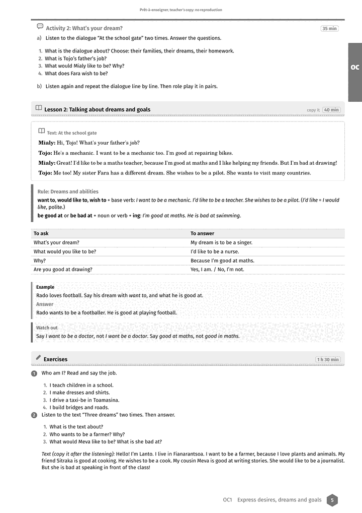 Échantillon Anglais 5e, page 6 sur 8