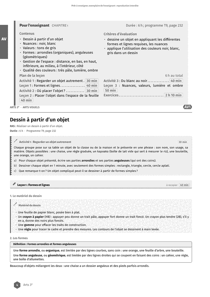 Échantillon Arts 3e, page 5 sur 10