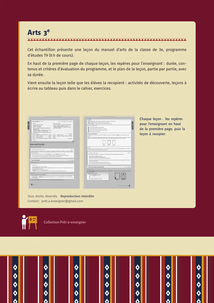 Échantillon Arts 3e, page 10 sur 10
