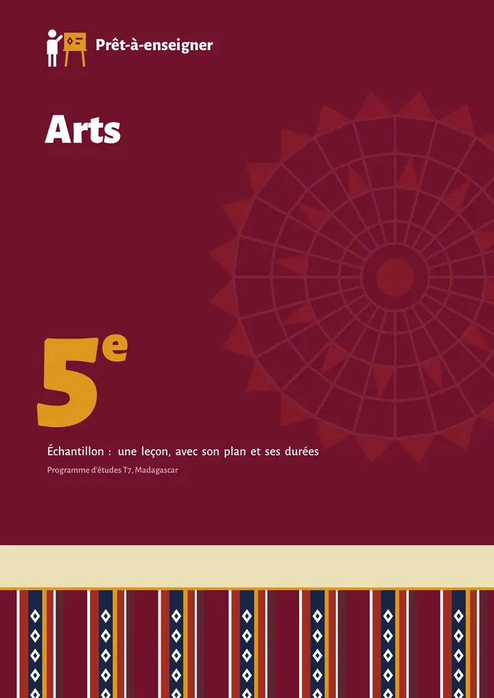 Échantillon Arts 5e, page 1 sur 10