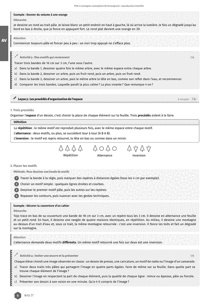 Échantillon Arts 5e, page 7 sur 10