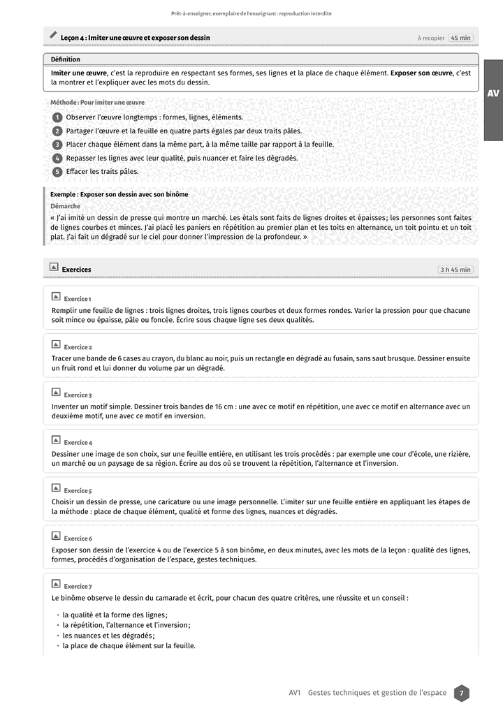 Échantillon Arts 5e, page 8 sur 10