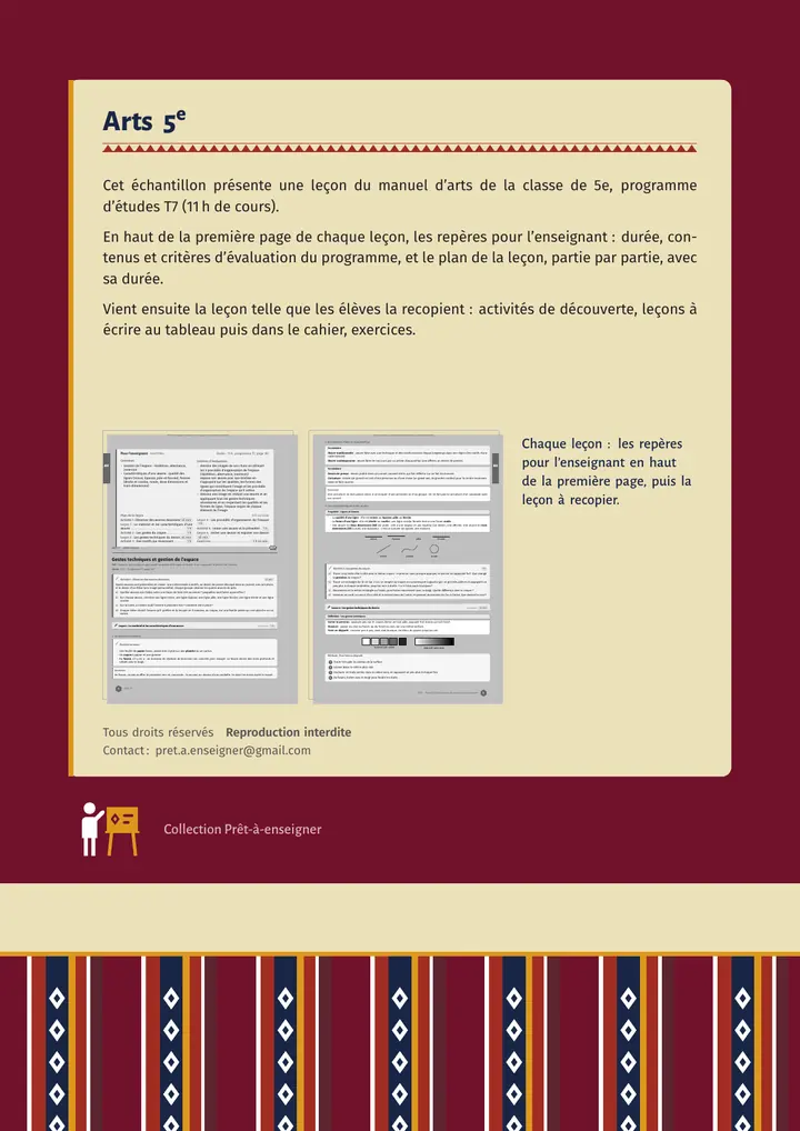 Échantillon Arts 5e, page 10 sur 10