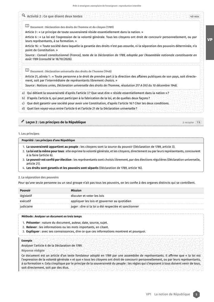 Échantillon Éducation à la citoyenneté 1re, toutes séries, page 6 sur 8