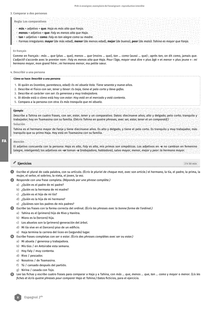 Échantillon Espagnol 2de, page 9 sur 12
