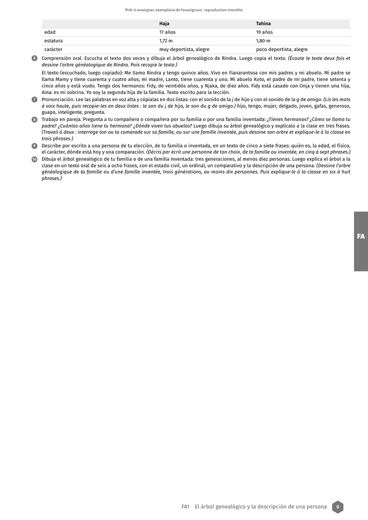 Échantillon Espagnol 2de, page 10 sur 12