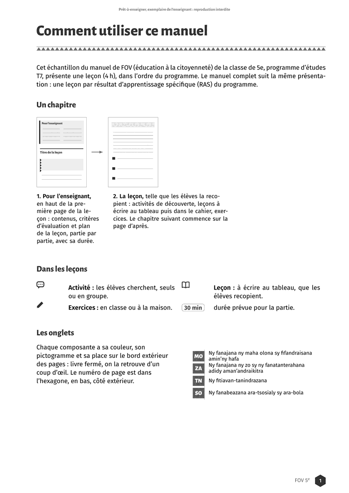 Échantillon FOV 5e, page 2 sur 8