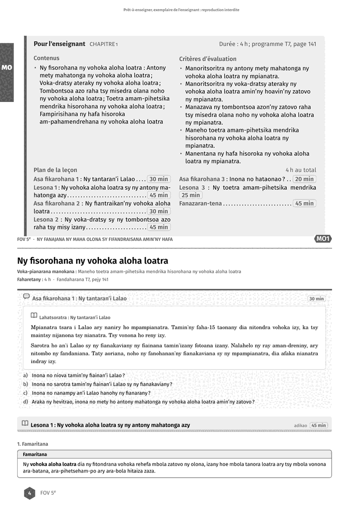 Échantillon FOV 5e, page 5 sur 8