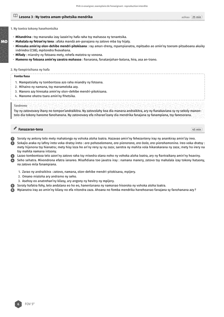 Échantillon FOV 5e, page 7 sur 8