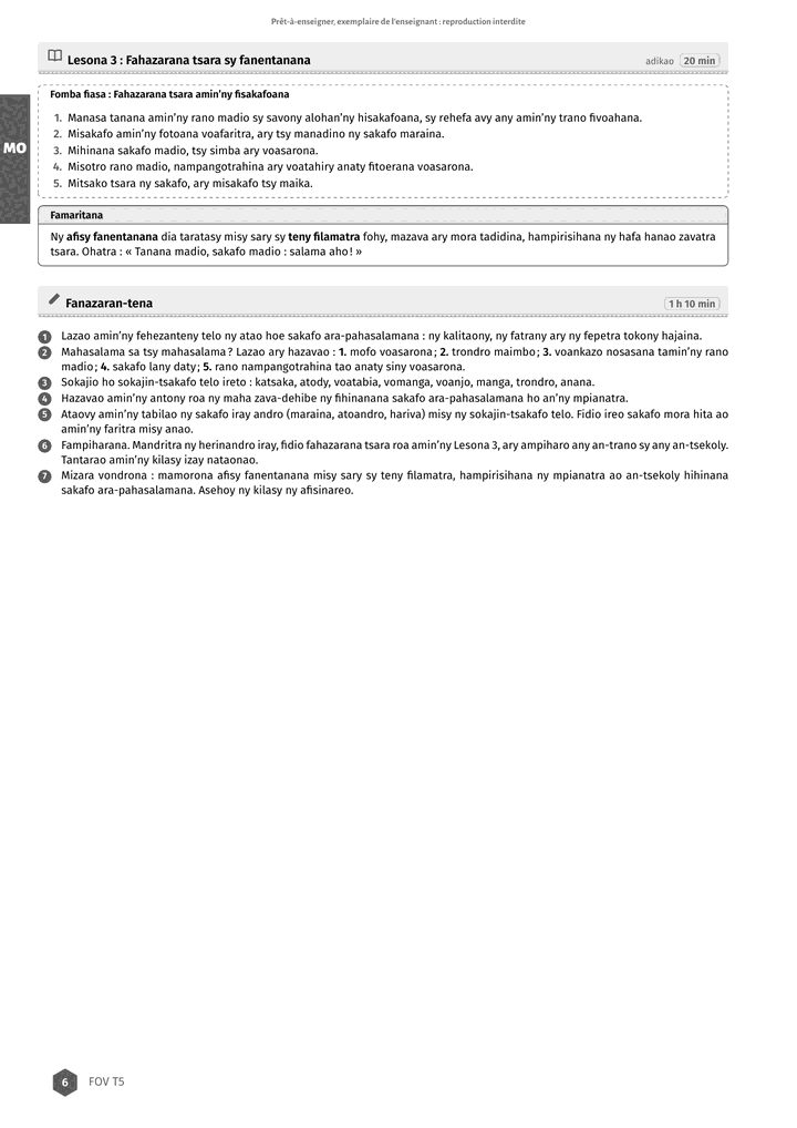 Échantillon FOV T5, page 7 sur 8