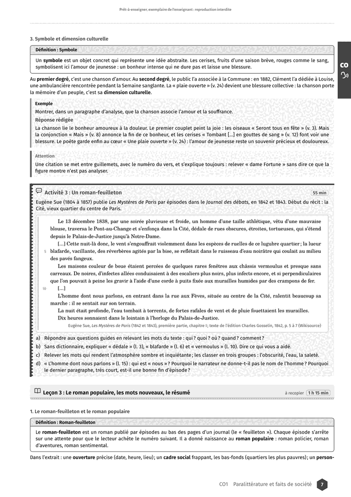 Échantillon Français 1re L, page 8 sur 16