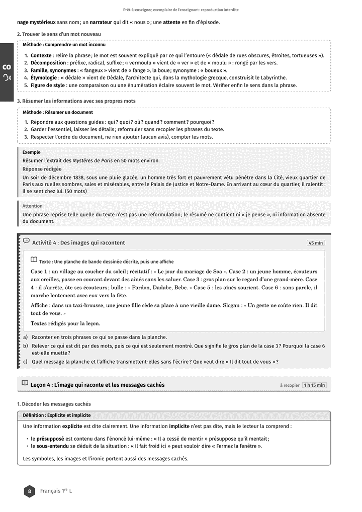 Échantillon Français 1re L, page 9 sur 16