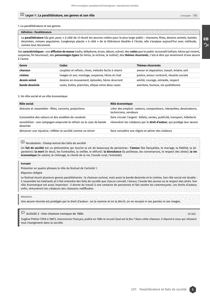 Échantillon Français 1re OSE, page 6 sur 16