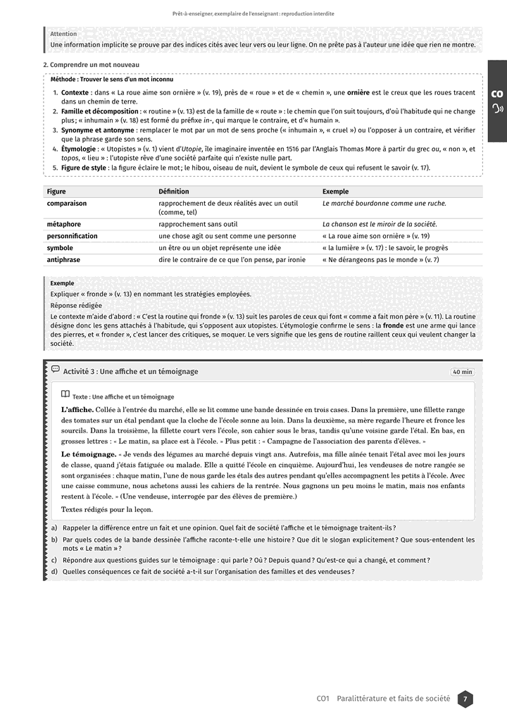 Échantillon Français 1re OSE, page 8 sur 16