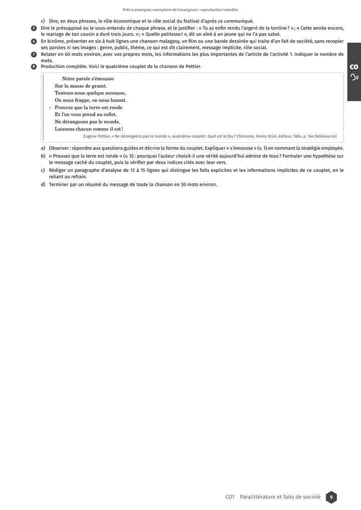 Échantillon Français 1re OSE, page 10 sur 16