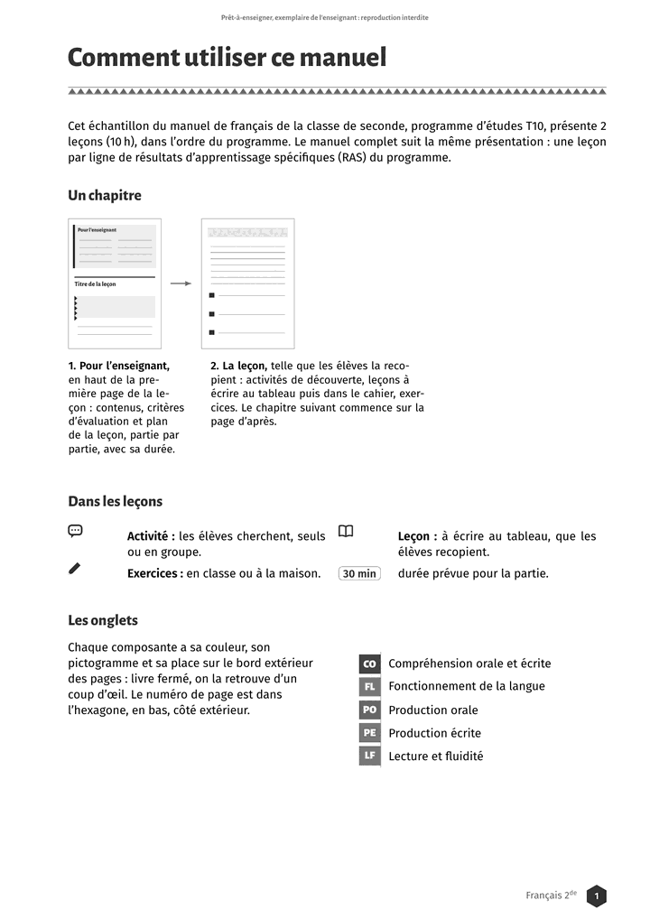 Échantillon Français 2de, page 2 sur 16