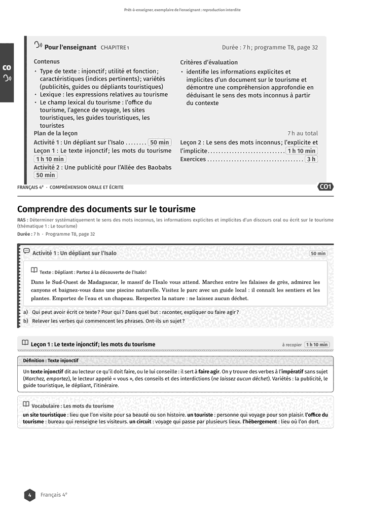 Échantillon Français 4e, page 5 sur 10
