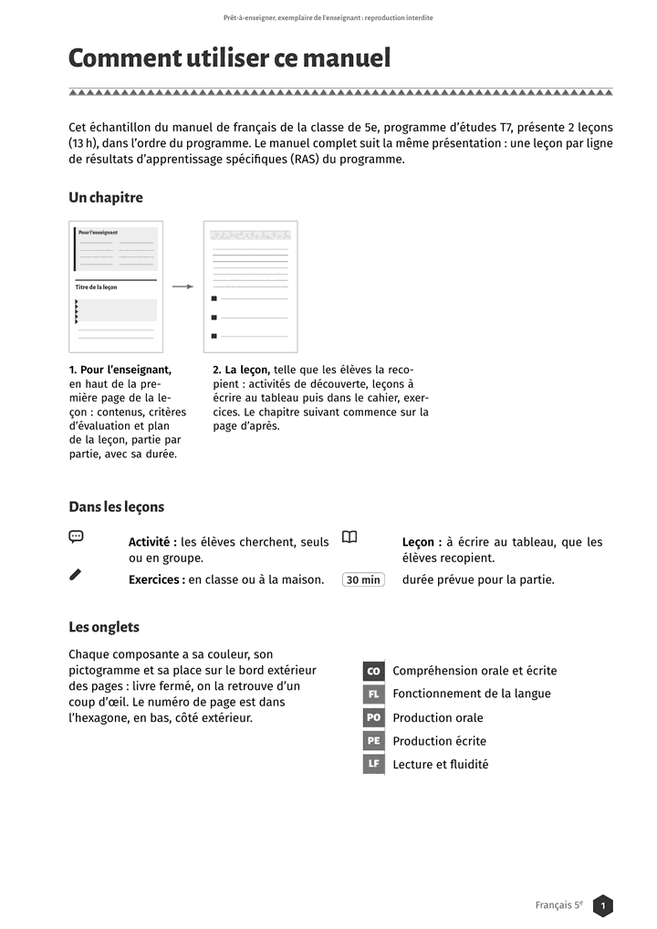 Échantillon Français 5e, page 2 sur 10