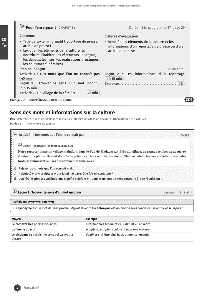 Échantillon Français 5e, page 5 sur 10