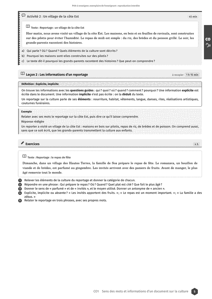 Échantillon Français 5e, page 6 sur 10