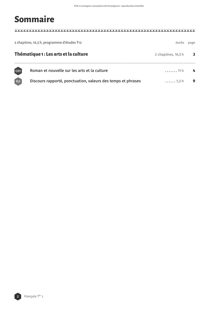 Échantillon Français Tle L, page 3 sur 14