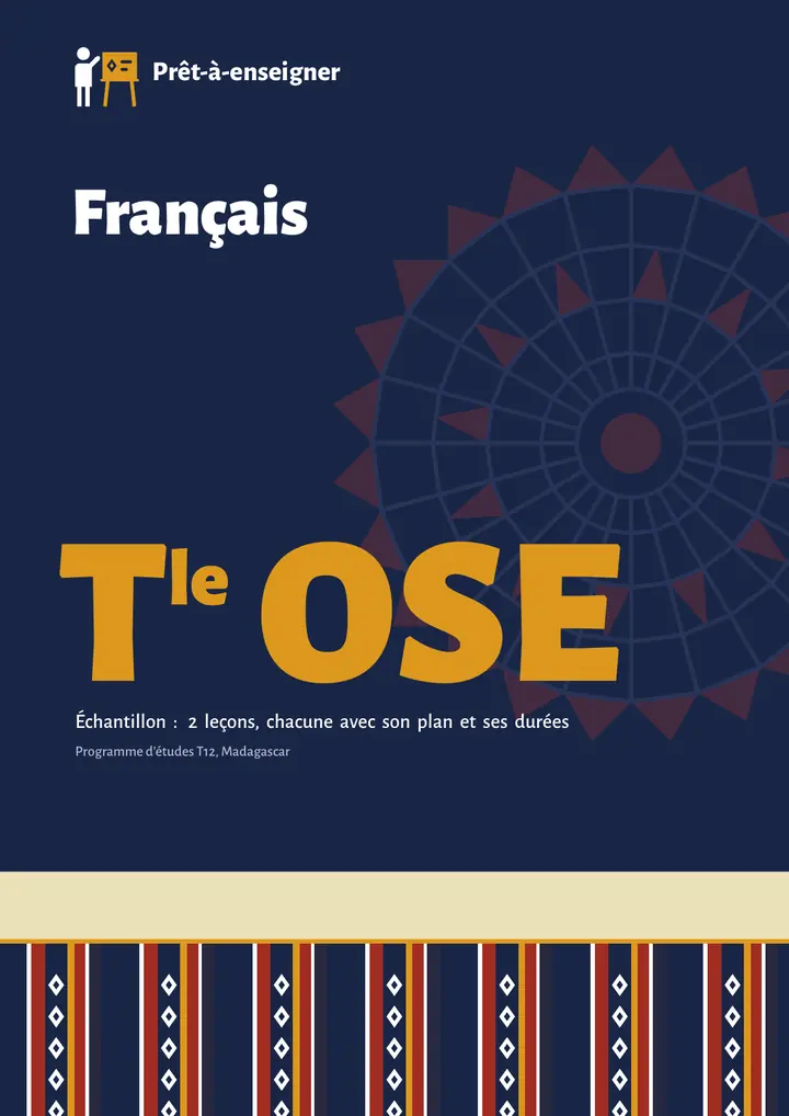 Échantillon Français Tle OSE, page 1 sur 16