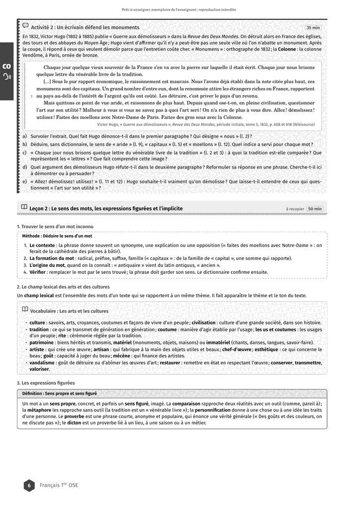 Échantillon Français Tle OSE, page 7 sur 16