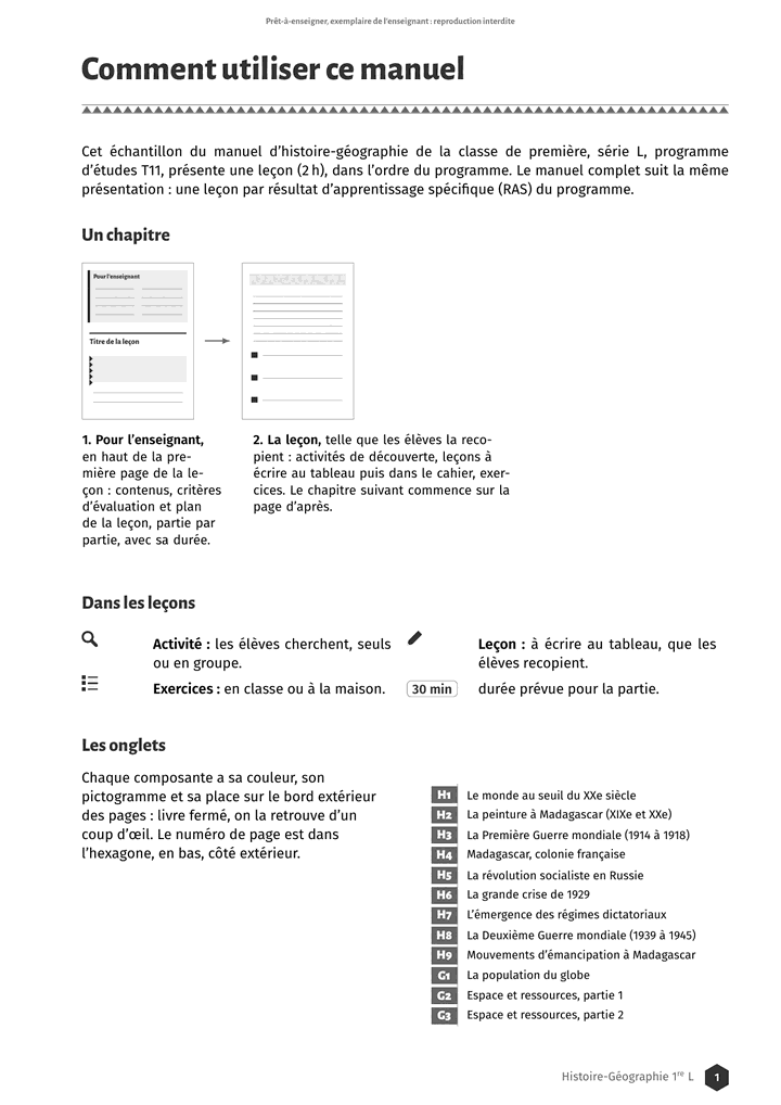 Échantillon Histoire-Géographie 1re L, page 2 sur 8