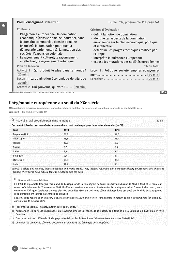 Échantillon Histoire-Géographie 1re L, page 5 sur 8