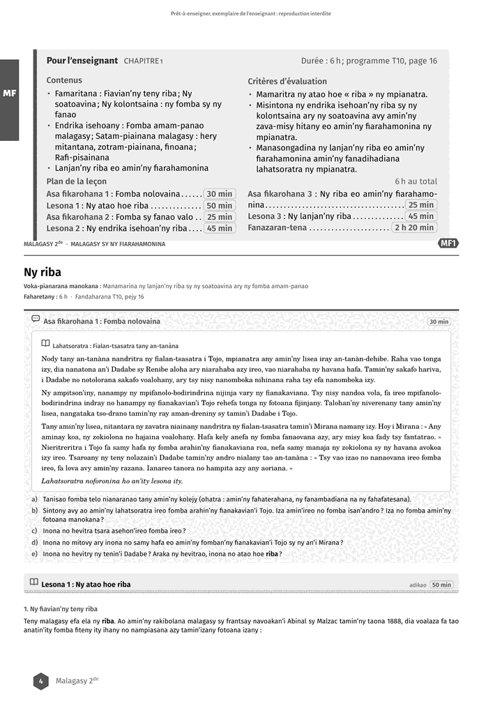 Échantillon Malagasy 2de, page 5 sur 10