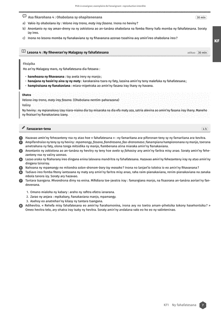 Échantillon Malagasy 3e, page 8 sur 10