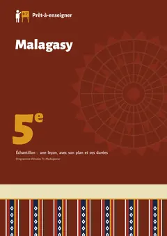 Couverture du manuel Malagasy 5e