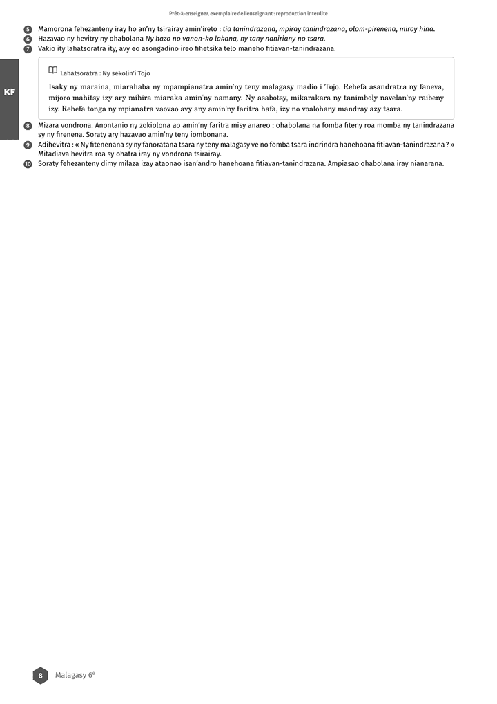 Échantillon Malagasy 6e, page 9 sur 10