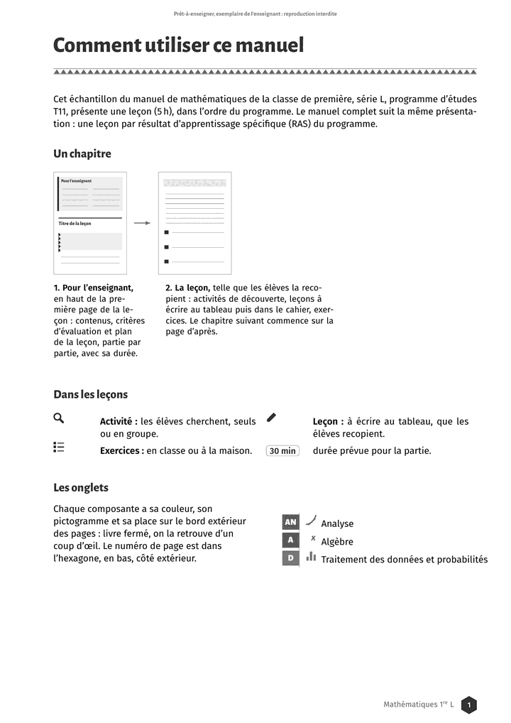 Échantillon Mathématiques 1re L, page 2 sur 10