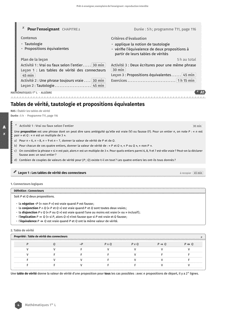 Échantillon Mathématiques 1re L, page 5 sur 10