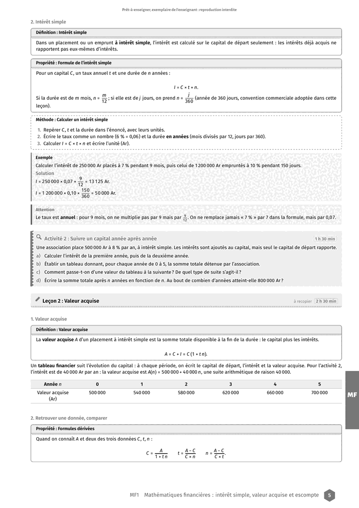 Échantillon Mathématiques 1re OSE, page 6 sur 10