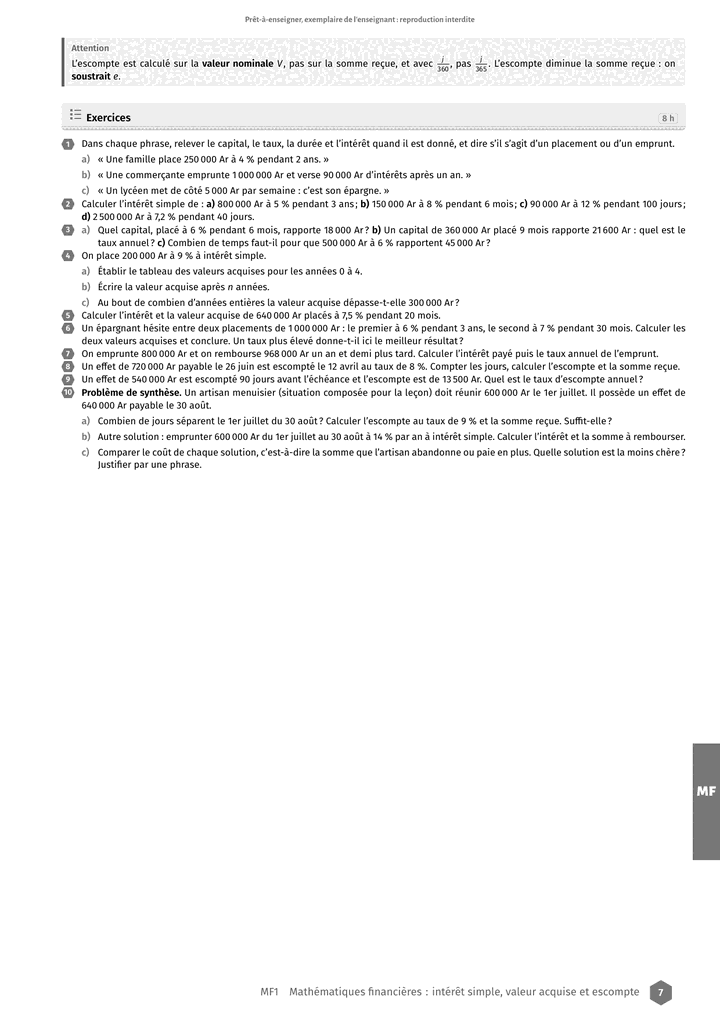 Échantillon Mathématiques 1re OSE, page 8 sur 10