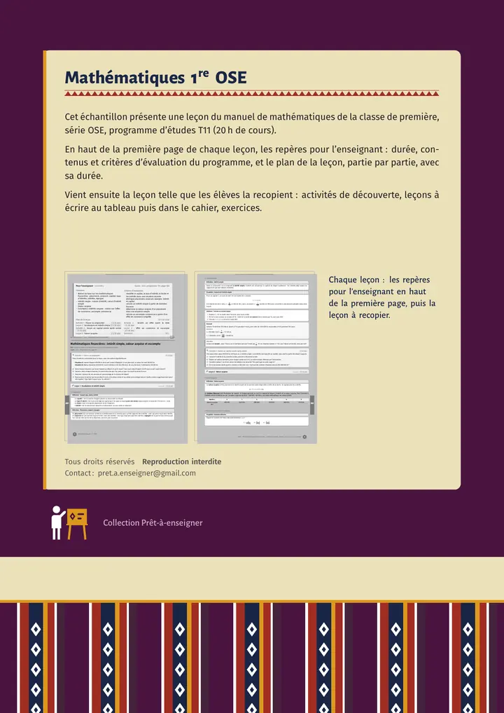 Échantillon Mathématiques 1re OSE, page 10 sur 10