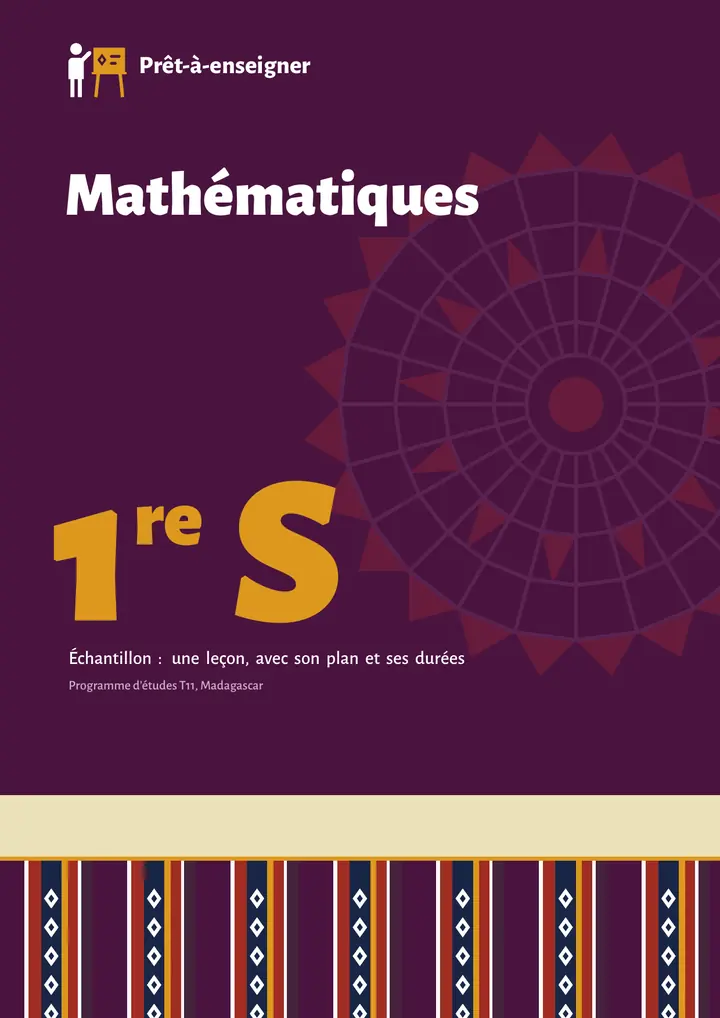 Échantillon Mathématiques 1re S, page 1 sur 10