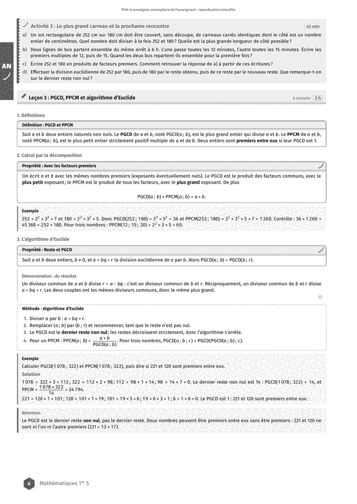 Échantillon Mathématiques 1re S, page 7 sur 10