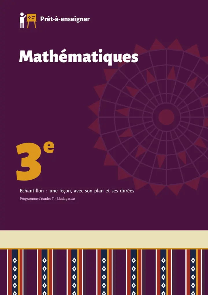 Échantillon Mathématiques 3e, page 1 sur 10