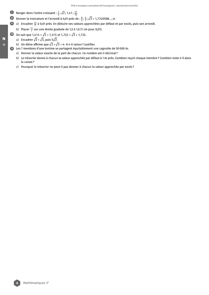 Échantillon Mathématiques 3e, page 9 sur 10