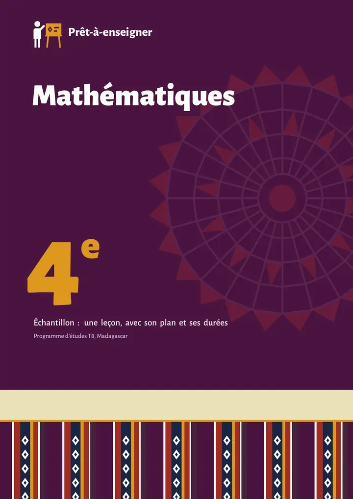 Échantillon Mathématiques 4e, page 1 sur 10