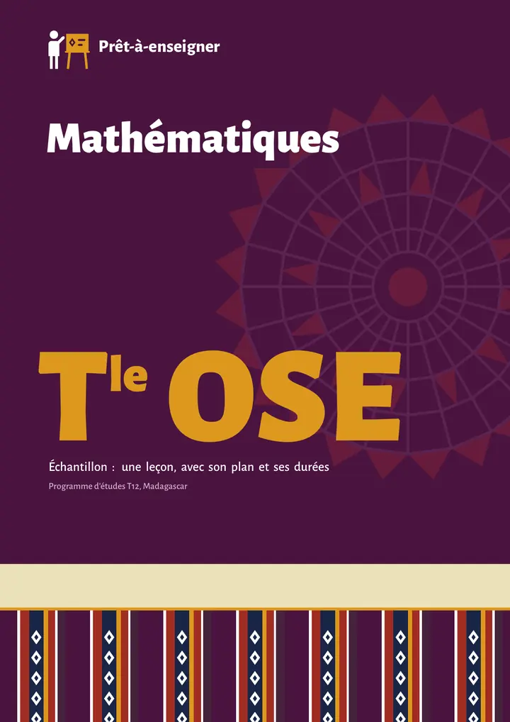 Échantillon Mathématiques Tle OSE, page 1 sur 10