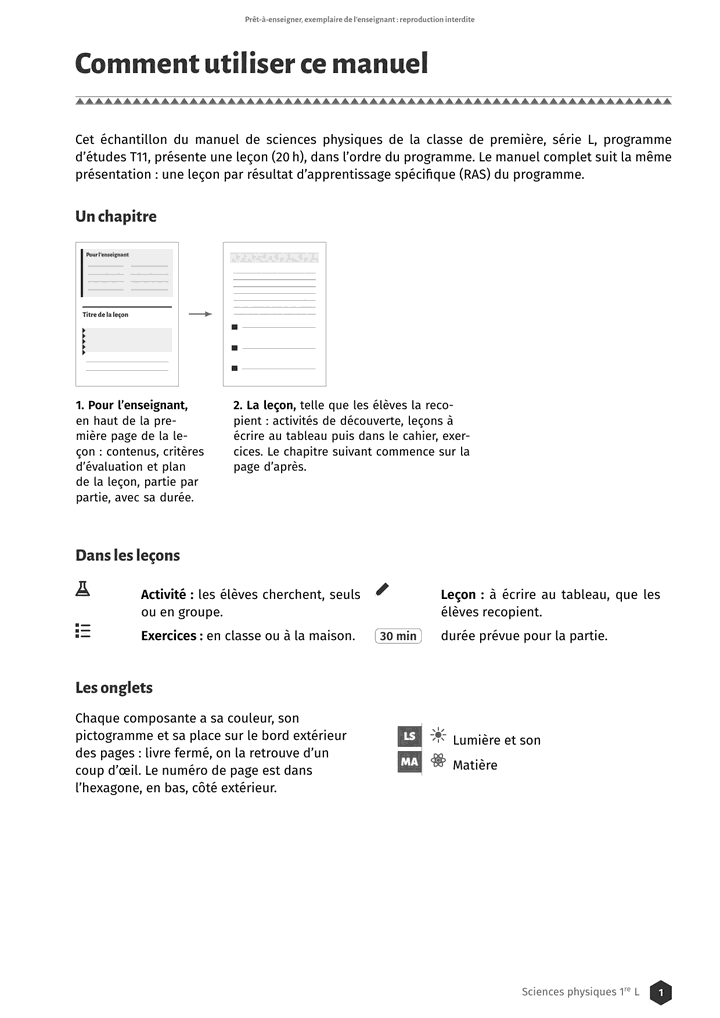 Échantillon Sciences physiques 1re L, page 2 sur 10