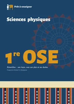 Couverture du manuel Sciences physiques 1re OSE