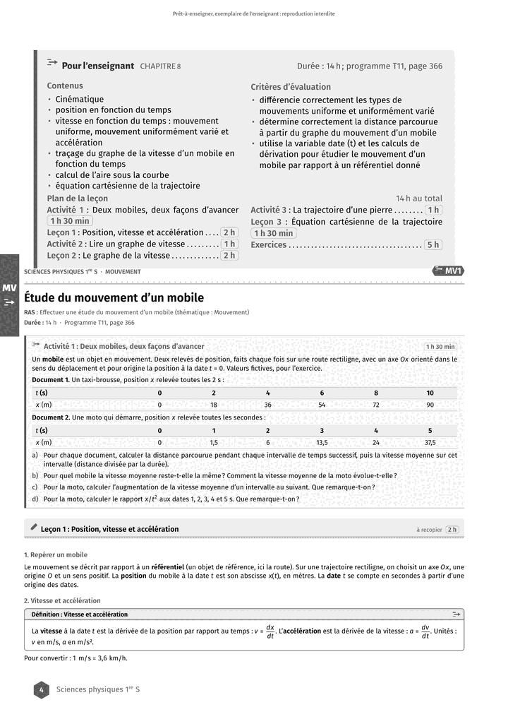 Échantillon Sciences physiques 1re S, page 5 sur 10