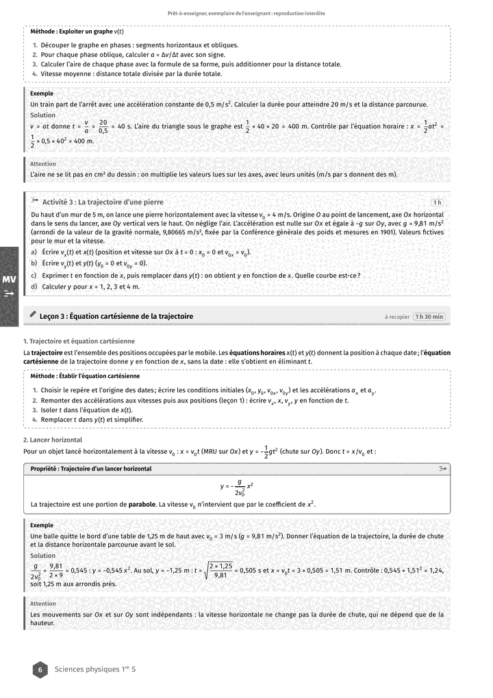 Échantillon Sciences physiques 1re S, page 7 sur 10