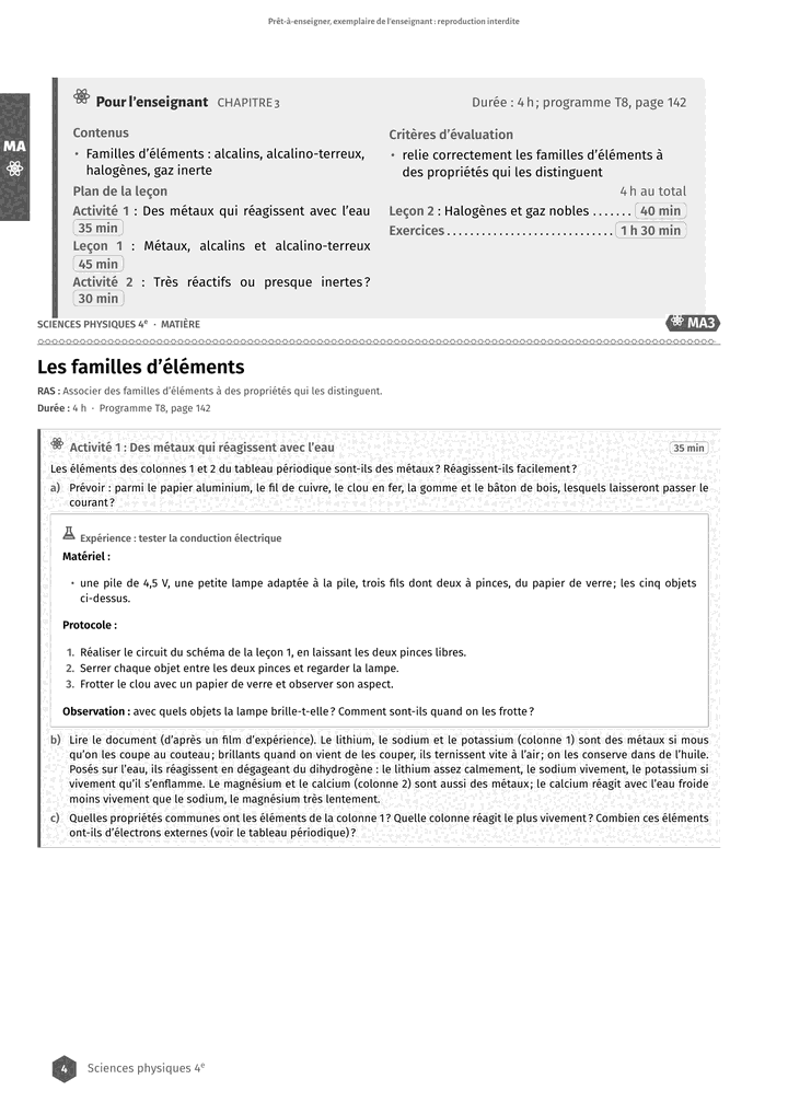 Échantillon Sciences physiques 4e, page 5 sur 8