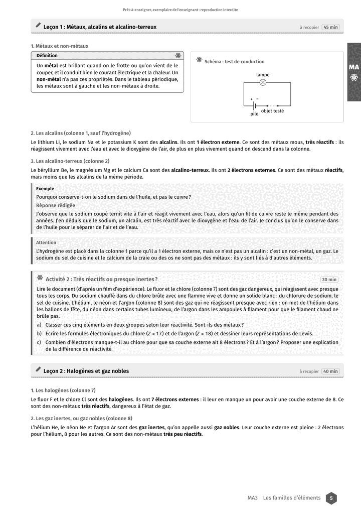 Échantillon Sciences physiques 4e, page 6 sur 8